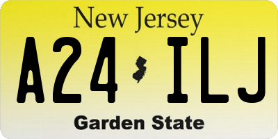 NJ license plate A24ILJ