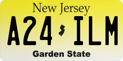 NJ license plate A24ILM
