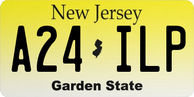 NJ license plate A24ILP