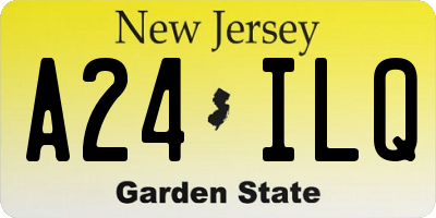 NJ license plate A24ILQ