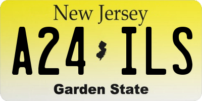 NJ license plate A24ILS