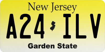 NJ license plate A24ILV