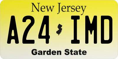 NJ license plate A24IMD