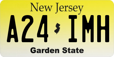 NJ license plate A24IMH