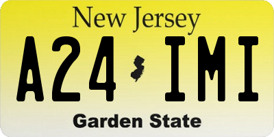 NJ license plate A24IMI
