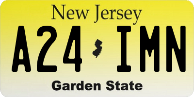 NJ license plate A24IMN