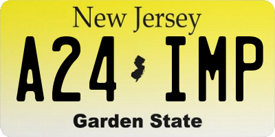 NJ license plate A24IMP