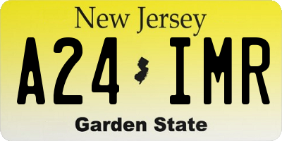 NJ license plate A24IMR