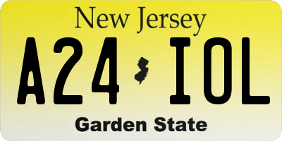 NJ license plate A24IOL