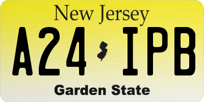 NJ license plate A24IPB