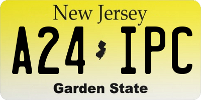 NJ license plate A24IPC