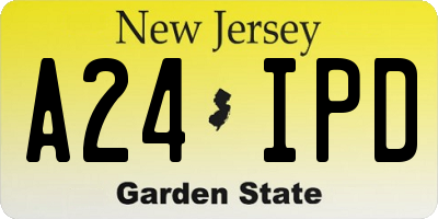 NJ license plate A24IPD
