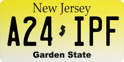 NJ license plate A24IPF