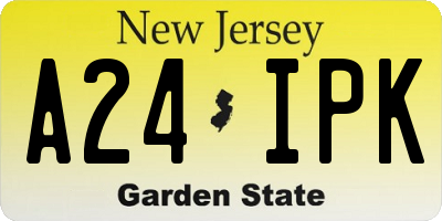 NJ license plate A24IPK