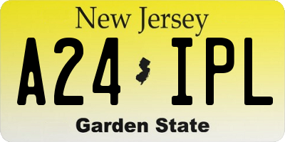 NJ license plate A24IPL