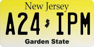 NJ license plate A24IPM