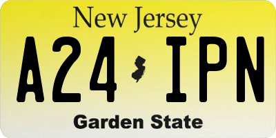 NJ license plate A24IPN