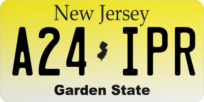 NJ license plate A24IPR