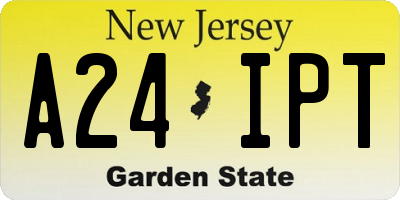 NJ license plate A24IPT