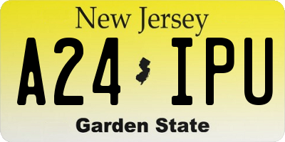 NJ license plate A24IPU