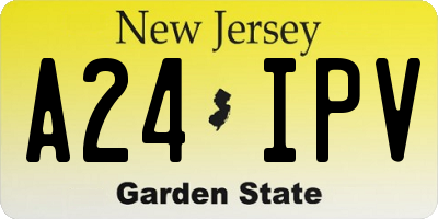 NJ license plate A24IPV