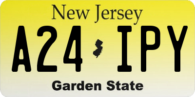 NJ license plate A24IPY