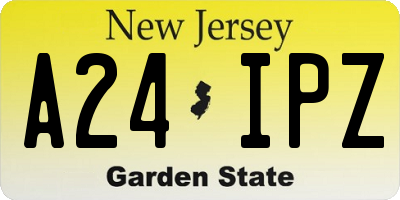 NJ license plate A24IPZ