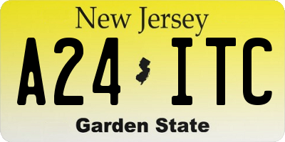 NJ license plate A24ITC