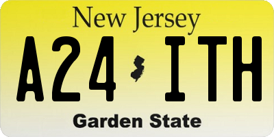 NJ license plate A24ITH