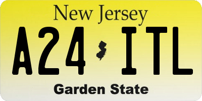 NJ license plate A24ITL