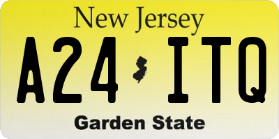 NJ license plate A24ITQ