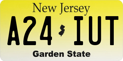 NJ license plate A24IUT