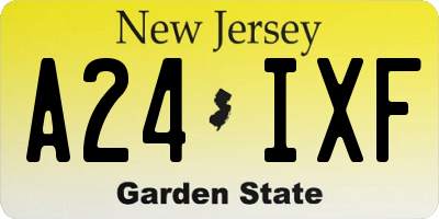 NJ license plate A24IXF