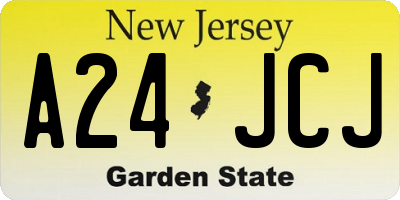 NJ license plate A24JCJ