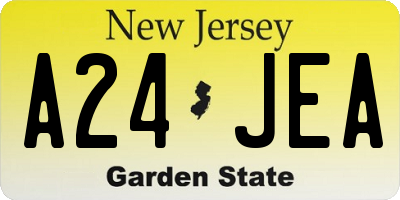 NJ license plate A24JEA