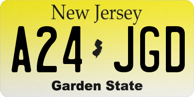NJ license plate A24JGD