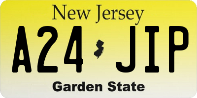 NJ license plate A24JIP