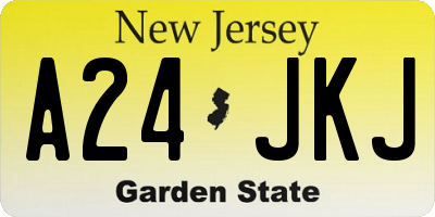 NJ license plate A24JKJ