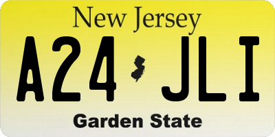 NJ license plate A24JLI
