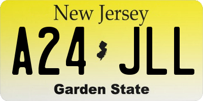 NJ license plate A24JLL