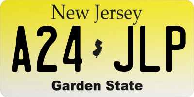 NJ license plate A24JLP