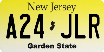 NJ license plate A24JLR