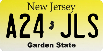 NJ license plate A24JLS
