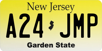 NJ license plate A24JMP