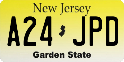 NJ license plate A24JPD