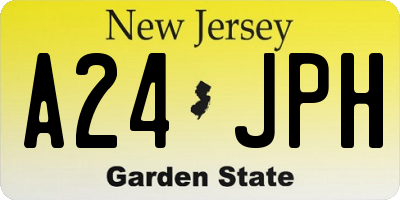 NJ license plate A24JPH