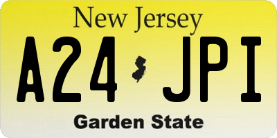 NJ license plate A24JPI