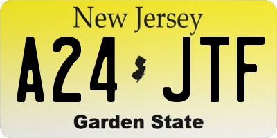 NJ license plate A24JTF
