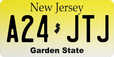 NJ license plate A24JTJ