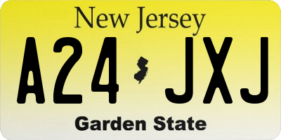 NJ license plate A24JXJ